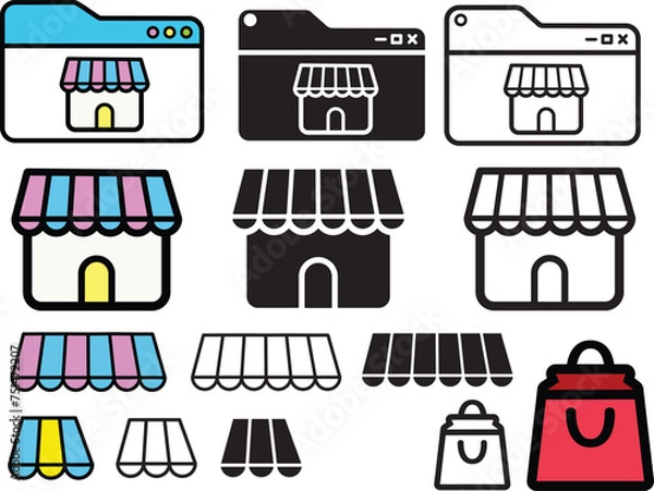 Obraz 쇼핑몰 홈페이지 일러스트