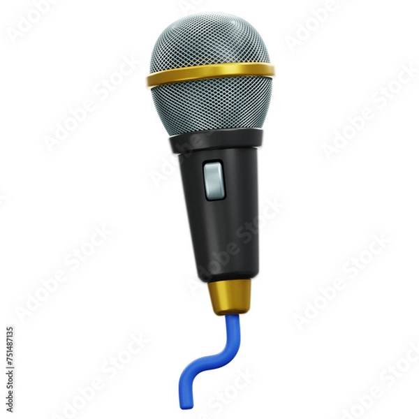 Fototapeta microphone 3d illustration