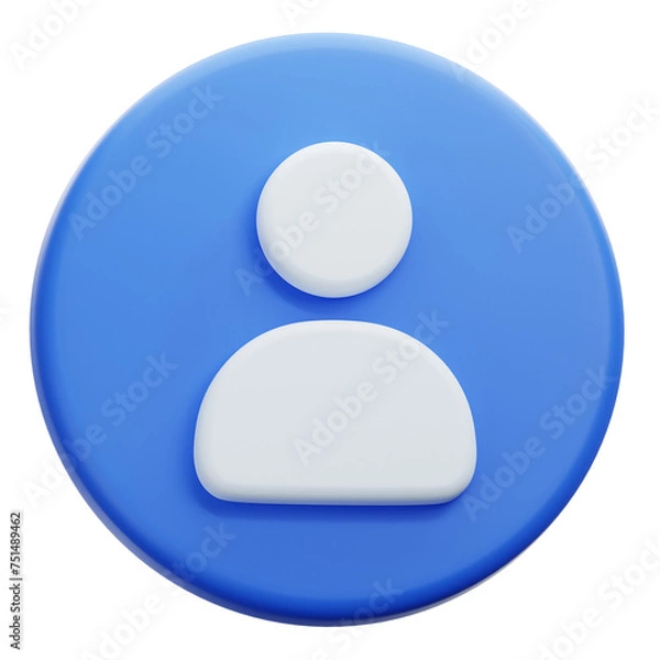 Obraz user account profile 3d illustration