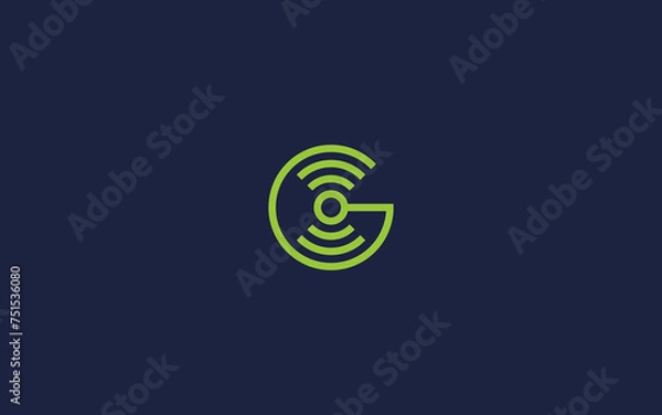 Fototapeta letter g with signal logo icon design vector design template inspiration