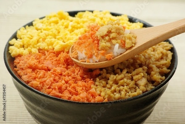 Fototapeta 三色そぼろ丼