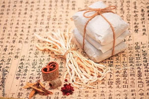 Obraz 한국 전통 한약 재료 