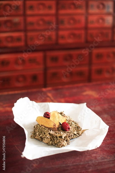 Obraz 한국 전통 한약 재료 