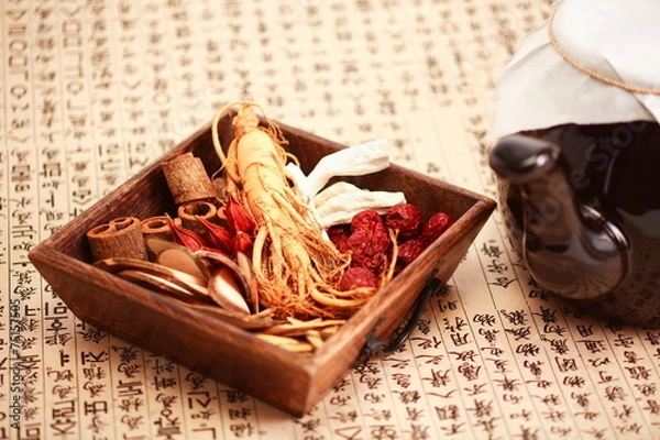 Obraz 한국 전통 한약 재료 