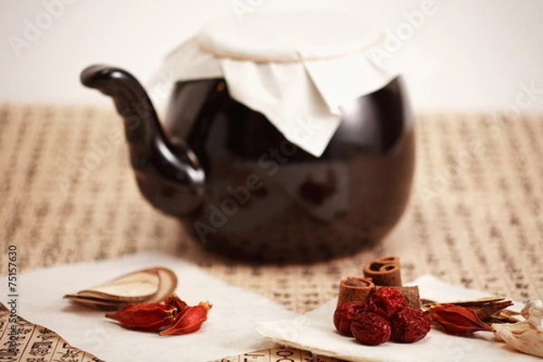 Obraz 한국 전통 한약 재료 