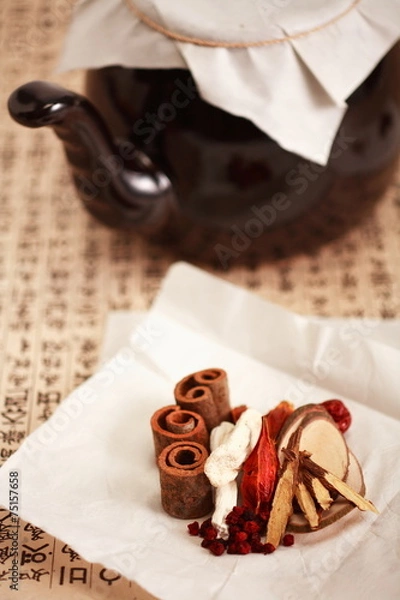 Obraz 한국 전통 한약 재료 