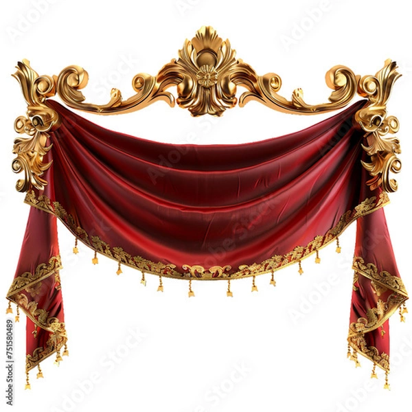 Fototapeta Royal Banner, transparent background, isolated image, generative AI