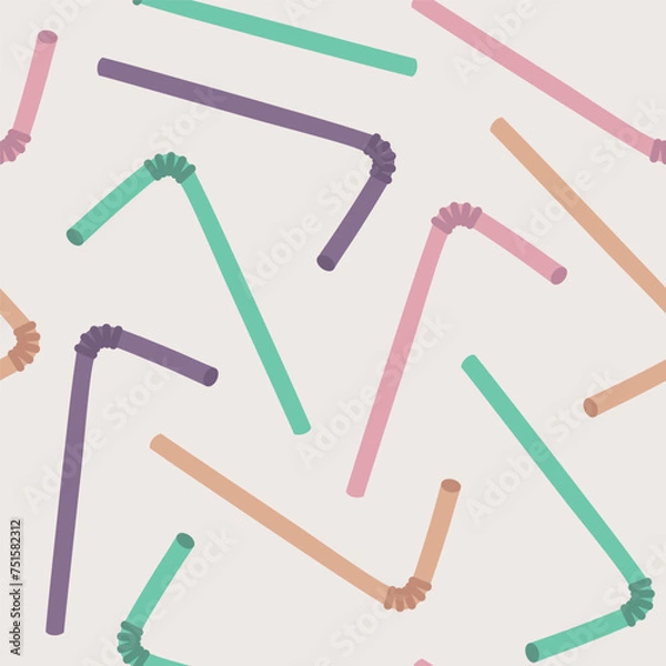 Obraz Cocktail straws pattern