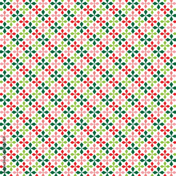 Fototapeta seamless knitted pattern with hearts