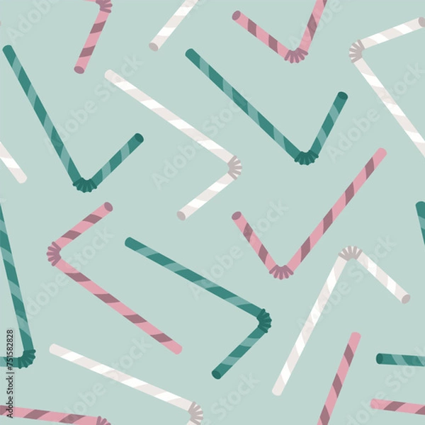 Obraz Striped cocktail straws pattern