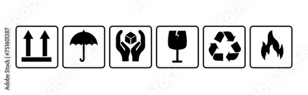 Obraz Common packaging & warning symbols