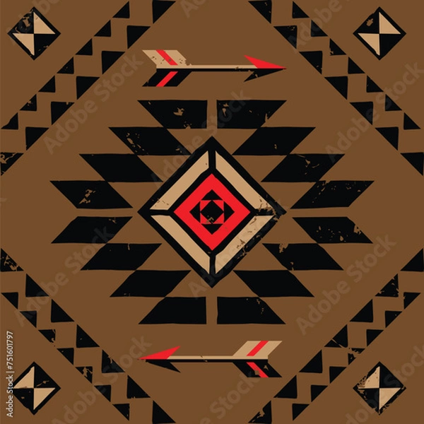 Obraz Ethnic seamless illustration pattern design