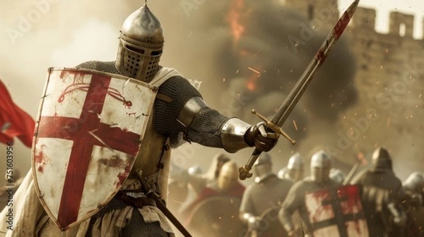 Obraz A sacred oath binds the Knights Templar as Christian Warriors in the eternal search for the Holy Grail