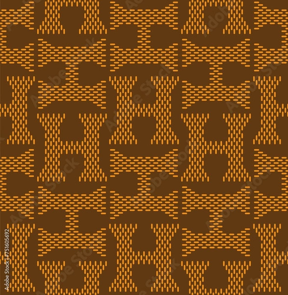 Obraz H Monogram pattern repeat illustration vector desogn