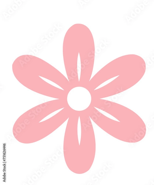 Fototapeta Flower clip art design on plain white transparent isolated background for card, shirt, hoodie, sweatshirt, apparel, tag, mug, icon, poster or badge