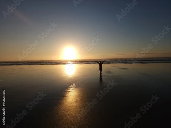 Fototapeta sunset on the ocean