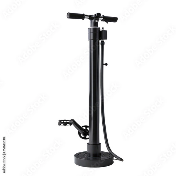 Fototapeta Bicycle air pump isolated on transparent background
