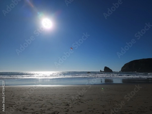 Fototapeta sun over beach