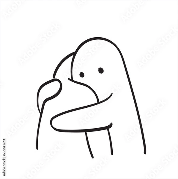 Obraz cute hand drawn drawing vector