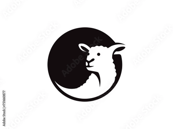 Fototapeta sheep logo icon design vector