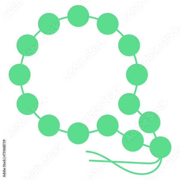 Obraz Flat Eid Mubarak Icons Element Illustration