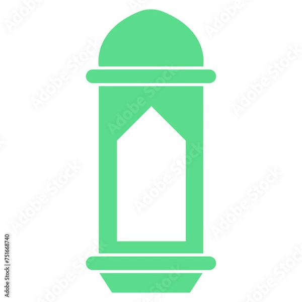 Obraz Flat Eid Mubarak Icons Element Illustration