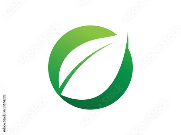 Obraz Leaf logo gradient colorful design. leaf logo vector