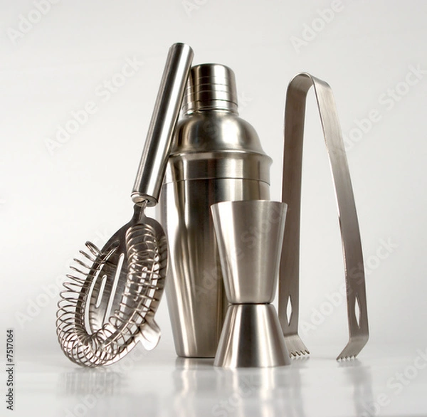 Fototapeta metallic cocktail set