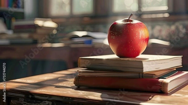 Fototapeta learning school apple