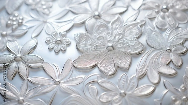 Fototapeta metallic titanium silver background