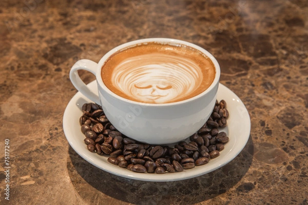 Obraz lattee hot coffee