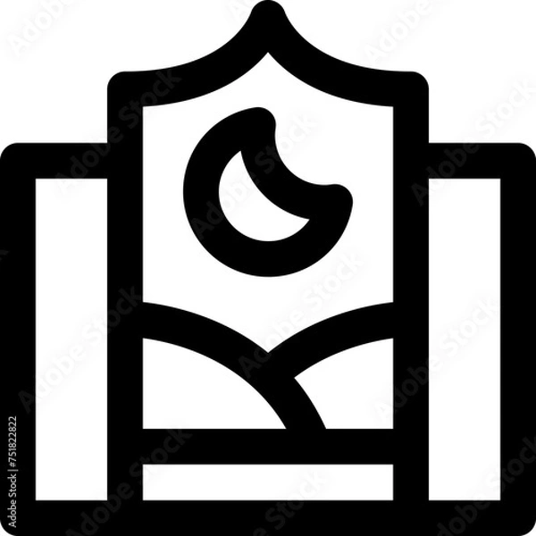 Fototapeta window icon. vector line icon for your website, mobile, presentation, and logo design.