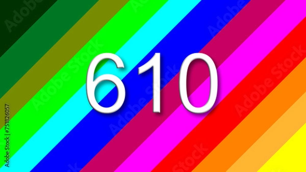 Fototapeta 610 colorful rainbow background year number