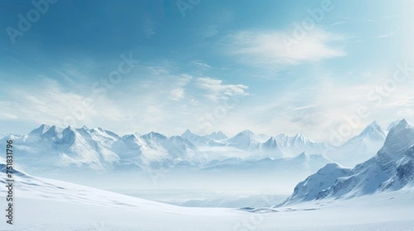 Obraz frozen cold landscape background