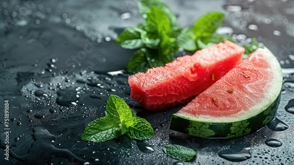 Obraz refreshing watermelon and mint