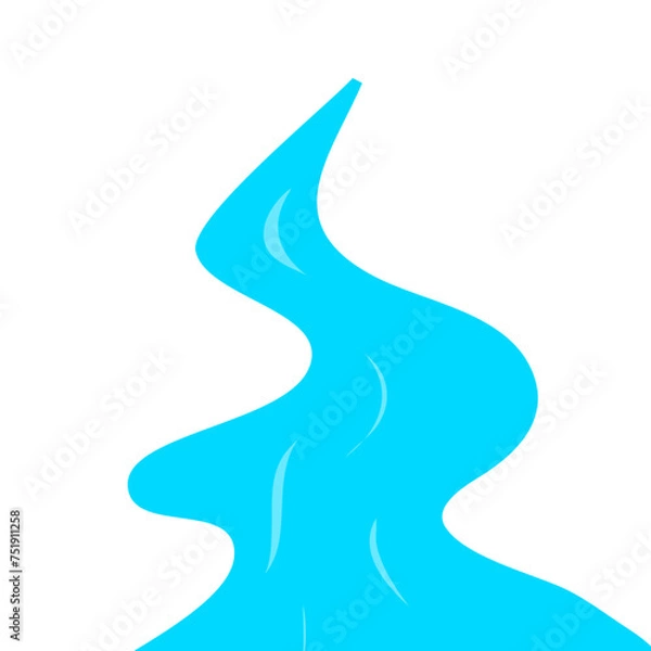 Obraz Meandrous river beds illustration