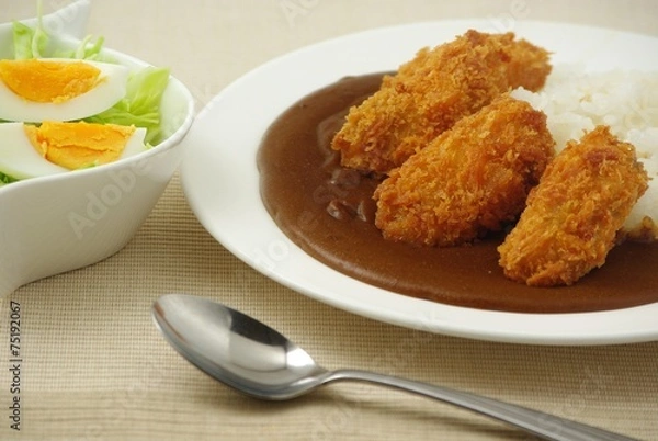 Fototapeta 牡蠣フライカレー