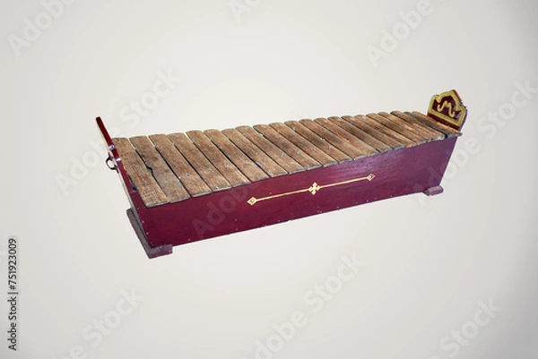 Fototapeta traditional Javanese gamelan musical instrument. a beating musical instrument for sounding a xylophone or gambang