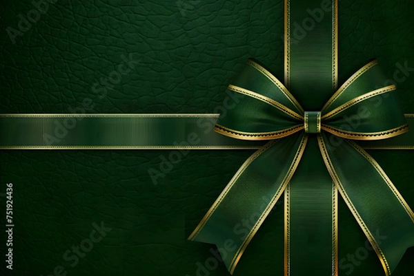 Fototapeta Ribbon and bow on background.