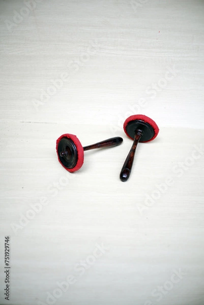 Fototapeta traditional Javanese gamelan musical instrument. a beating musical instrument for sounding gender or slenthem