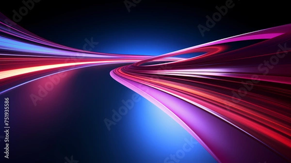 Fototapeta Neon speed abstract background, digital abstract background