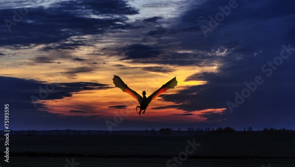 Obraz Закат во времена эры драконов.