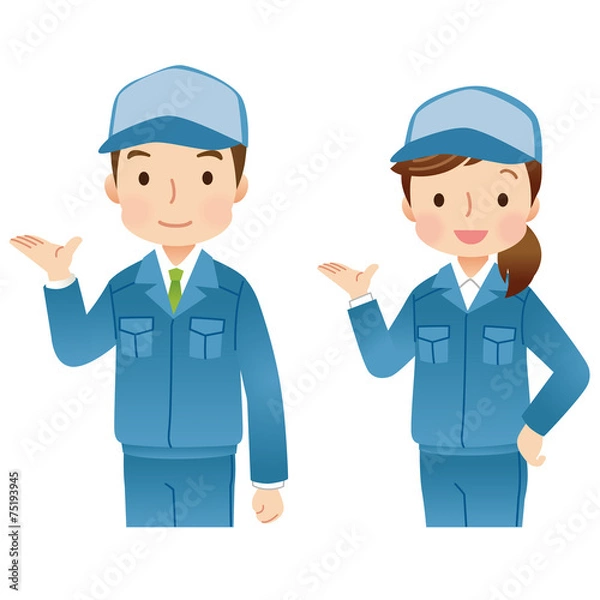 Fototapeta 作業スタッフ　男女