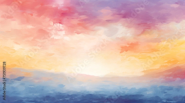 Obraz Colorful Abstract Painted Background with Sunrise Effect