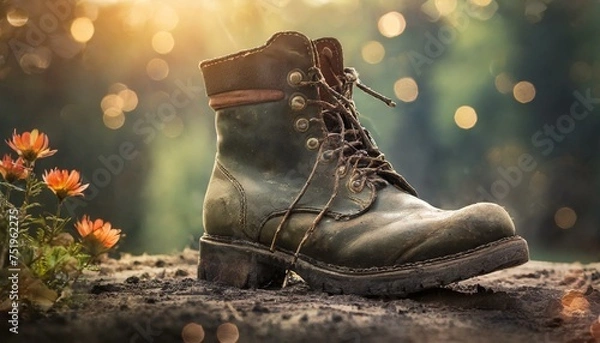 Obraz Vintage Old Army Boot