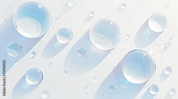 Fototapeta 水滴のテクスチャー、白7