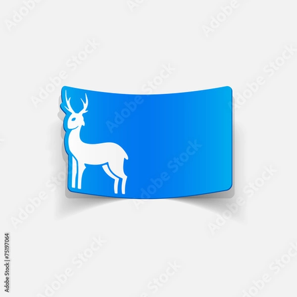 Fototapeta realistic design element: deer
