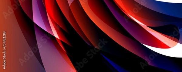 Fototapeta Colorful curve design concept. Vector Illustration For Wallpaper, Banner, Background, Card, Book Illustration, landing page