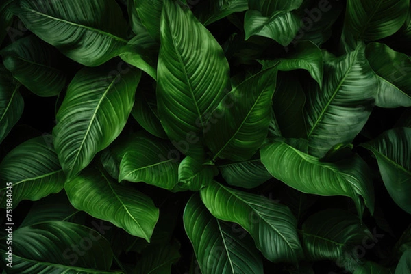 Fototapeta Tropical leaves background