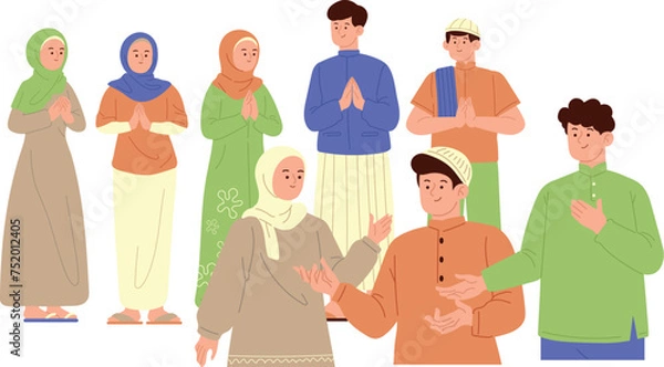 Fototapeta Flat Ramadan Character